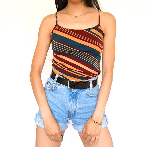 Vintage Tops - Cute Vintage 90s stripped spaghetti strap top Vintage Tops - Cute Vintage 90s stripped spaghetti strap top